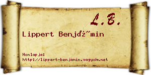 Lippert Benjámin névjegykártya
